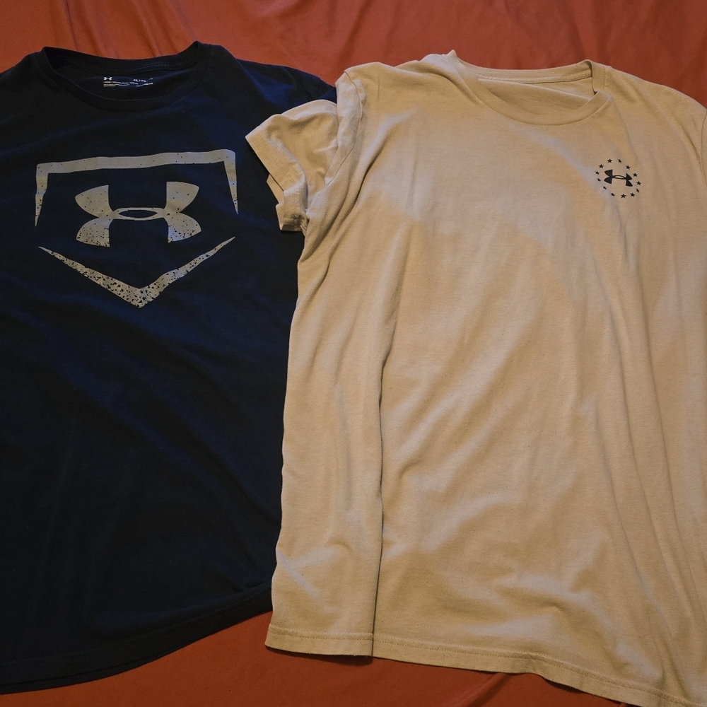 2 Mens UA tees